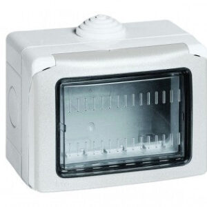 Legrand 680613 - GREY PLEXO BOX <(>&<)> ADAPTOR WITH PVC MEMBRANE 3 Module IP 55 - I-680613