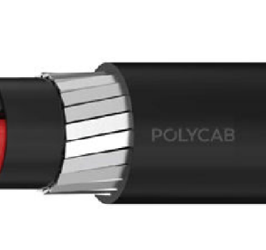 Polycab 300 Sqmm, 3.5 Core, Aluminium Class 2/Stranded Copper, XLPE, Armoued - GI Strip Aluminium Armoured Cable - Black - I-300PX3.5CAYFYFRLS