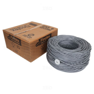 Finolex Cat6 Sqmm, 1 Core, Copper Class 1/Solid, HDPE, Coaxial Cable - - I-CAT6AFGRY305