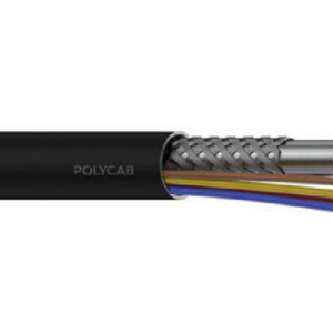 Polycab RG59+0.5MM Sqmm, 4 Core, Copper Class 1/Solid, HDPE, Armoued - Unarmoured CCTV Cable - White - I-CCTV4-1300