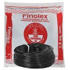 Finolex 1 Sqmm, 1 Core, Copper Class 5/Flexible, FR, FR Wire - Black - I-1FX1CBLKHW180