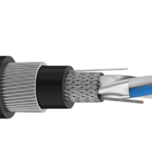 Polycab 0.5 Sqmm, 2P Pair, Tinned Copper Class 2/Stranded Copper, HDPE, Armoued - GI wire RS 485 Cable - Black - I-0.5PX2PRS485ARMD