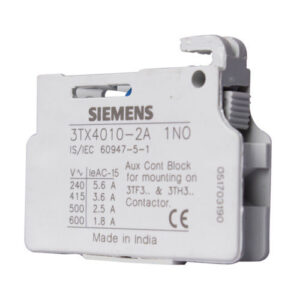 Siemens 3TX4010-2A 1NO AUXILLARY CONTACT-BLOCK. - I-3TX40102A