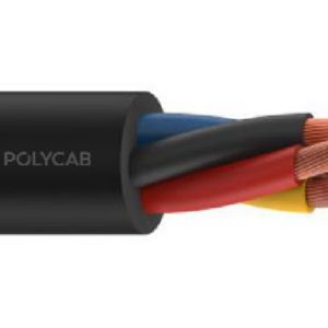 Polycab 1.5 Sqmm, 4 Core, Copper Class 5/Flexible, PVC Type D, Multicore Flexible Cable - Black - I-1.5PX4CFLX100